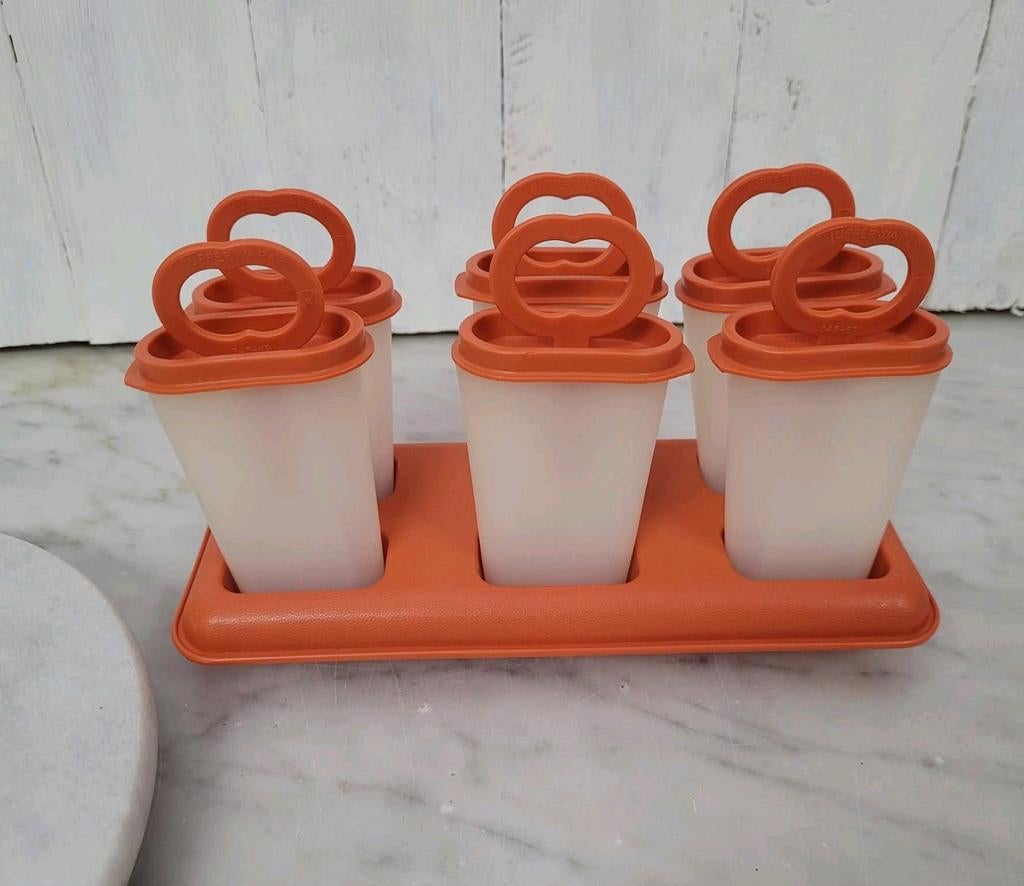 Vintage Tupperware - zelfijsjes maken -, Huis en Inrichting, Keuken | Tupperware, Zo goed als nieuw, Overige typen, Oranje, Ophalen of Verzenden