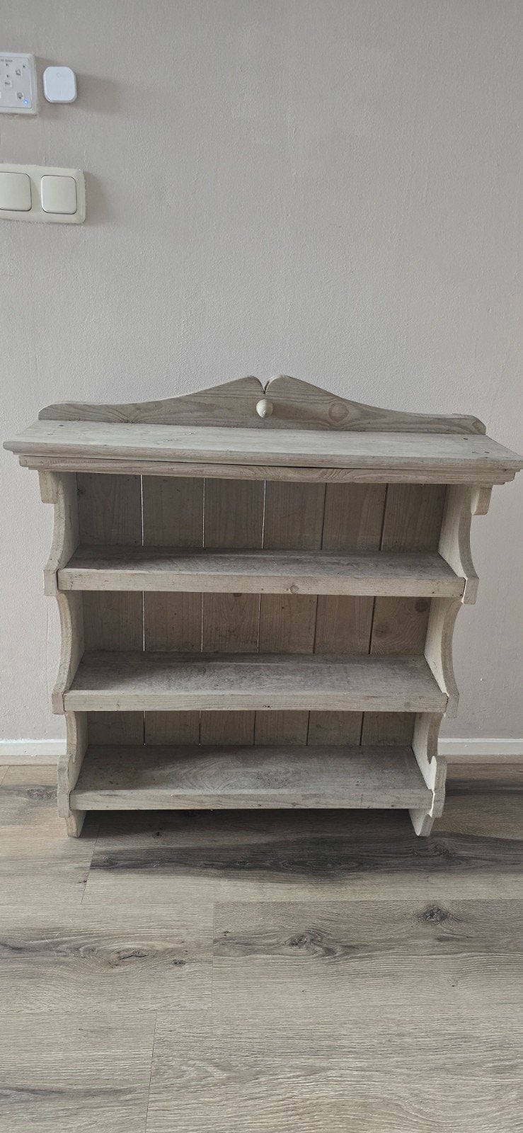 brocante landelijk wandkastje van hout, Ophalen, 25 tot 50 cm, Minder dan 150 cm, Minder dan 100 cm