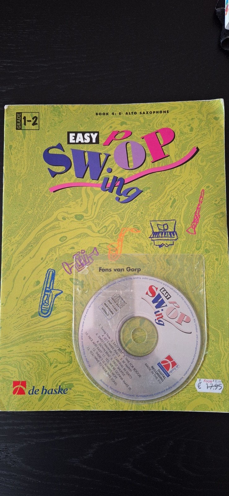 Easy Pop & Swing - Altsaxofoon (Boek 4) met CD, Gebruikt, Ophalen of Verzenden, Populair, Saxofoon