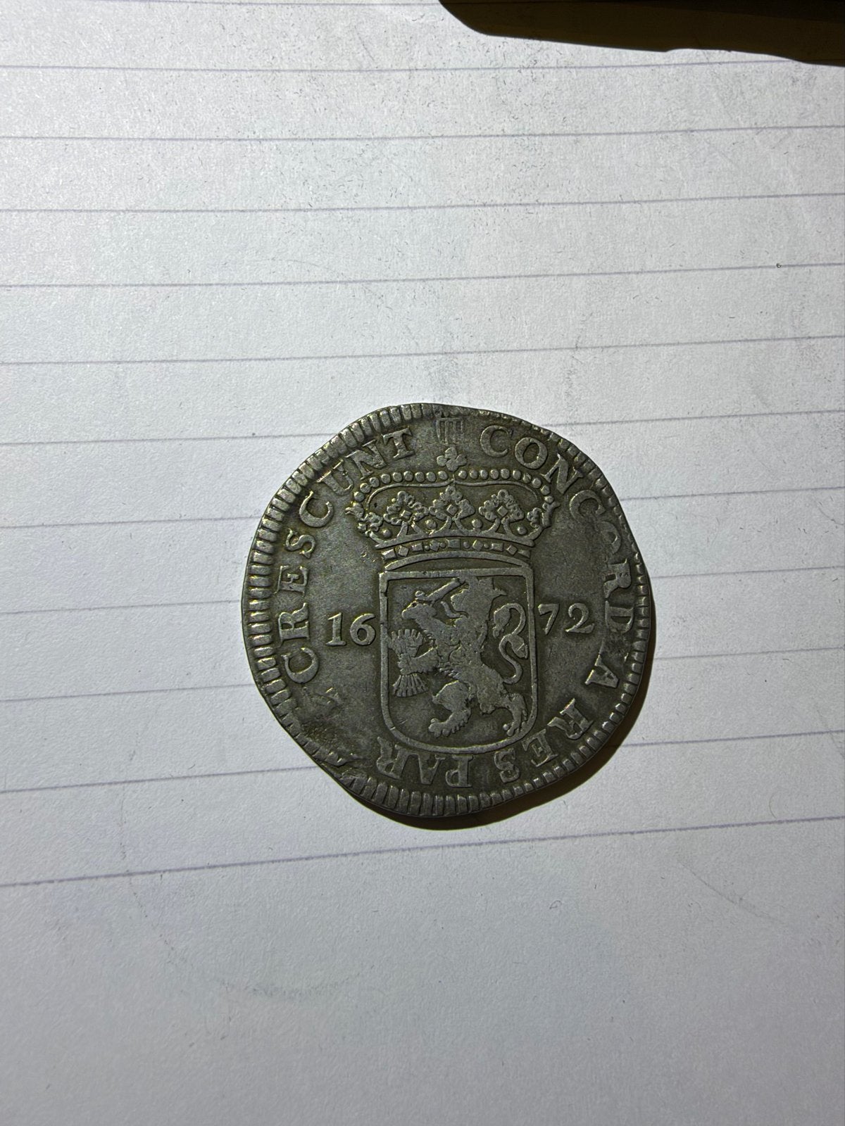 Zilveren Dukaat Holland 1672 (Rampjaar) ZF, Ophalen, Vóór koninkrijk, Zilver, Overige waardes