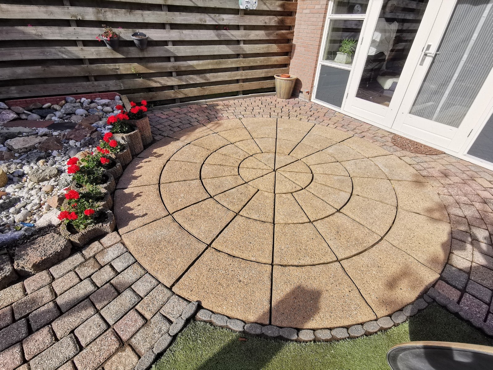 Terras cirkel en stenen, Tuin en Terras, Ophalen, Gebruikt, Overige materialen
