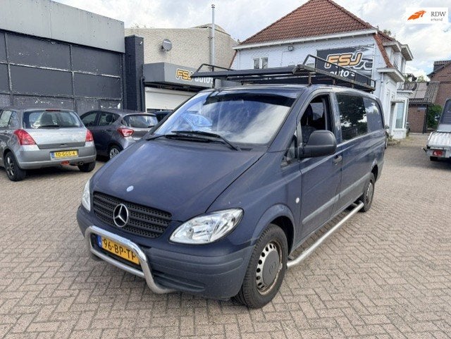 Mercedes-Benz Vito 111 CDI 320 LANG DUBBELE CABINE, Auto's, Bestelauto's, Gebruikt, 4 cilinders, Blauw, Bedrijf