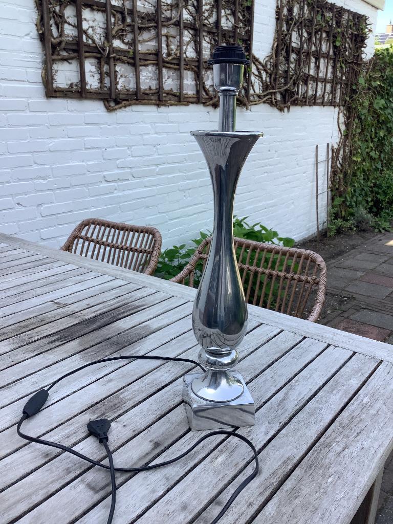 Tafellamp zilverkleurig, Ophalen, Zo goed als nieuw, Klassiek, 50 tot 75 cm
