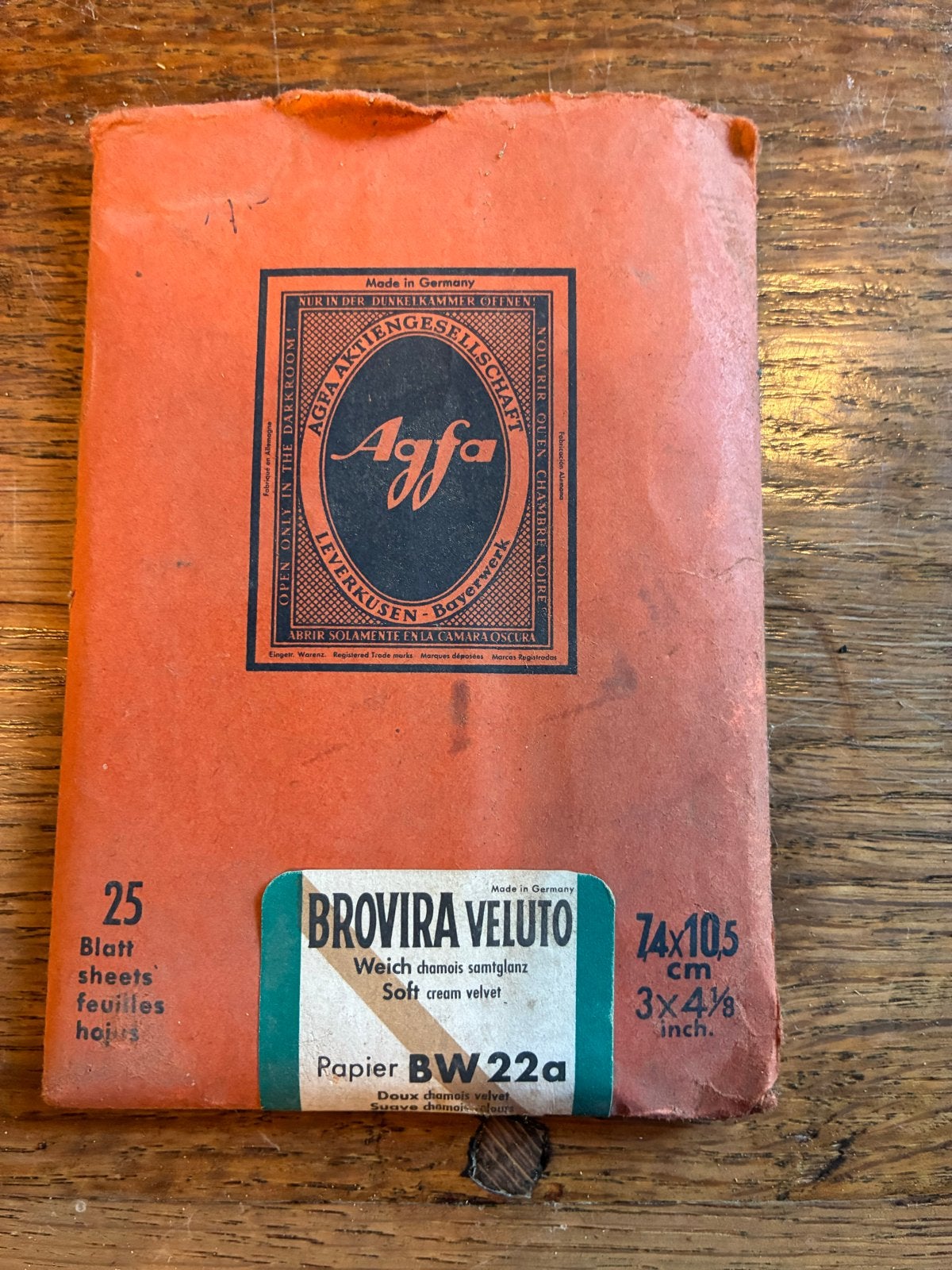 Vintage Agfa Brovira Veluto Fotopapier - 25 vellen, Ophalen of Verzenden, Nieuw