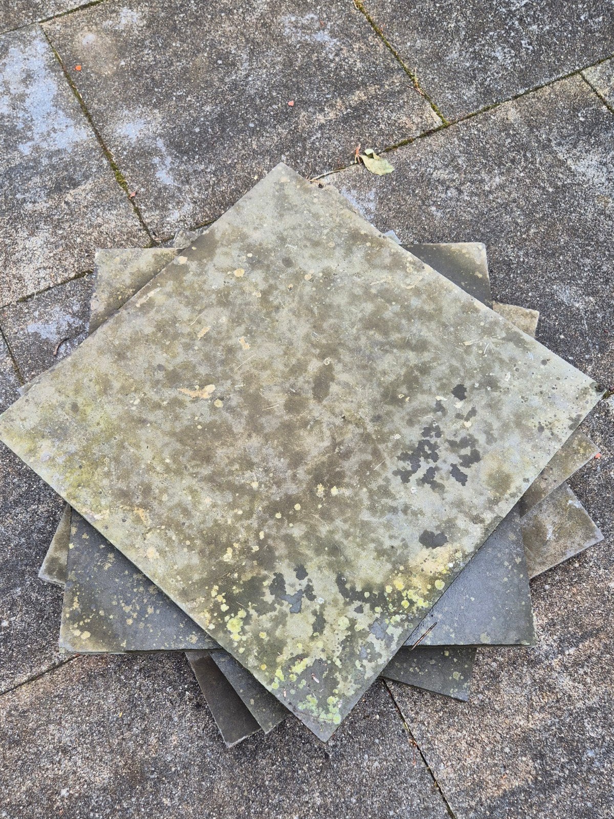 45 natuursteen tegels 60x60 cm - Gebruikt, Ophalen, 60 cm of meer, Hardsteen, 60 cm of meer