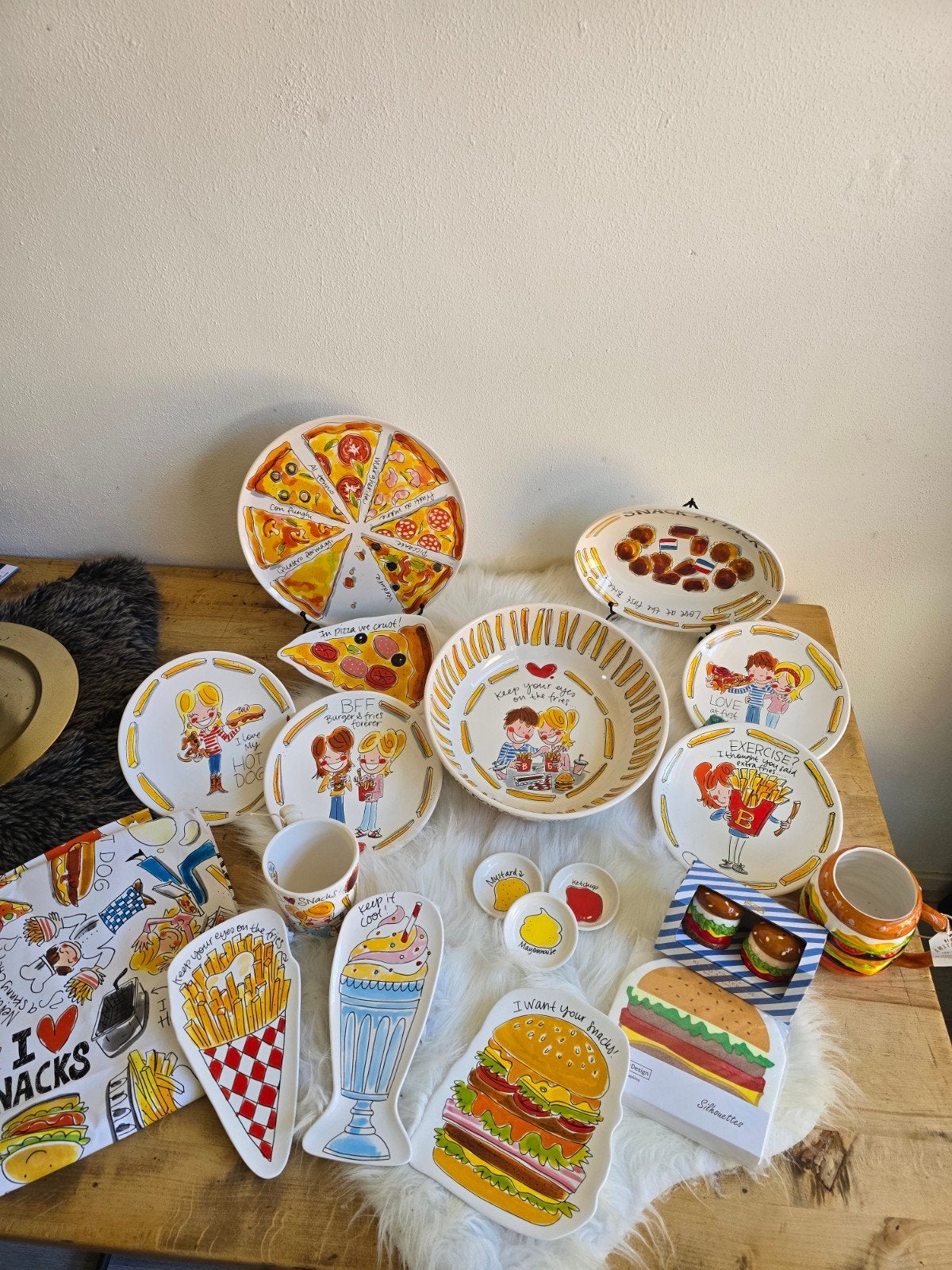 Blond Amsterdam Groot servies set met snack thema, Huis en Inrichting, Ophalen, Overige merken, Keramiek, Zo goed als nieuw