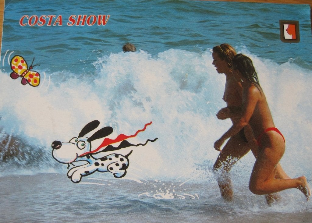 Costa show met pin up in het water - 1991, Ophalen of Verzenden, 1980 tot heden, Gelopen, Overige thema's