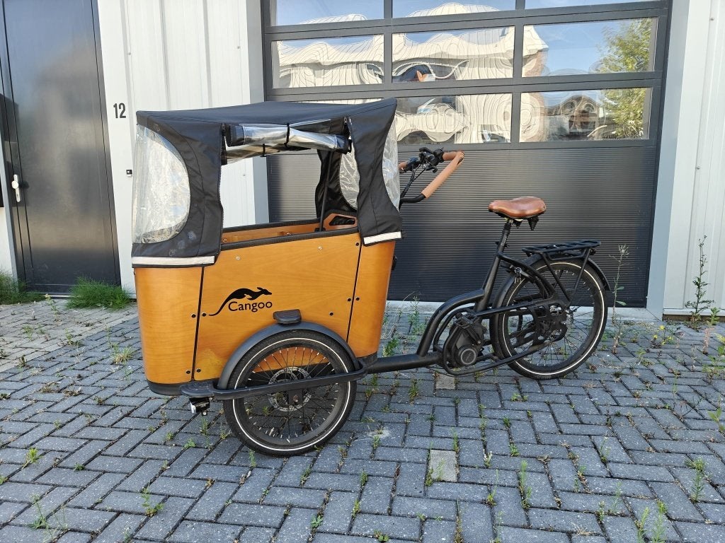 Cangoo elektrische bakfiets, 4 kinderen of meer, Huif, Zo goed als nieuw, Ophalen