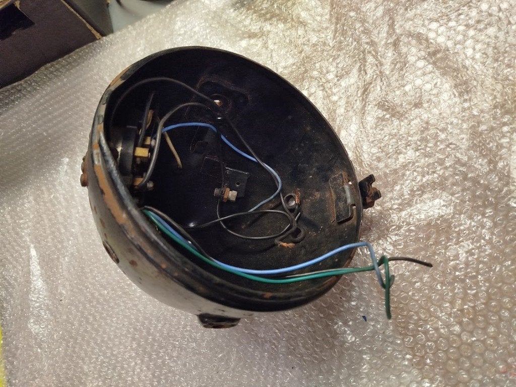 HELLA koplamp huis Ø 170 mm vooroorlogs NSU, Motoren, Ophalen of Verzenden, Gebruikt