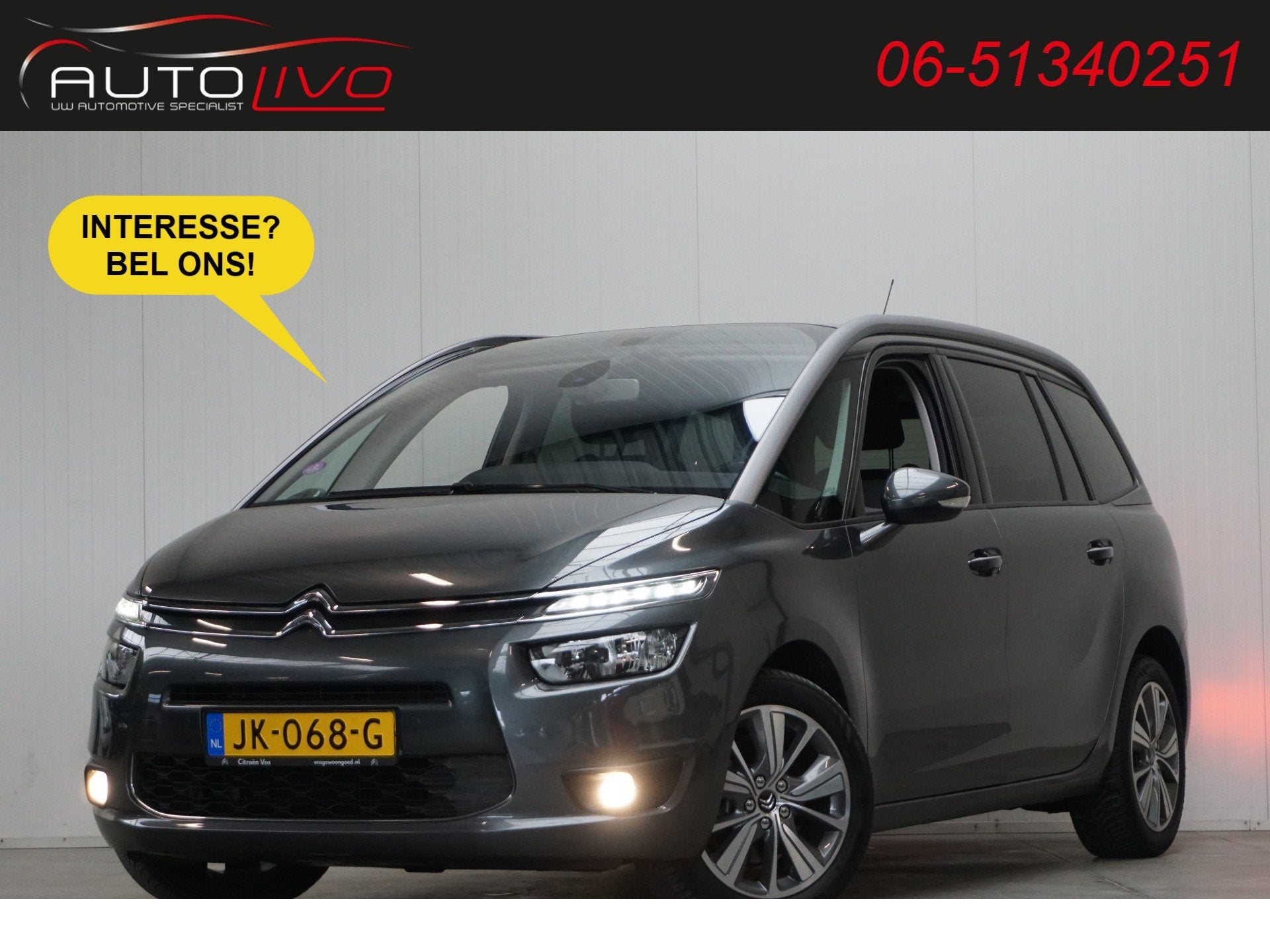 Citroën Grand C4 Picasso 1.6 e-THP Business AUTOMAAT! 165 P, Auto's, Citroën, Stof, Gebruikt, 4 cilinders, 7 stoelen