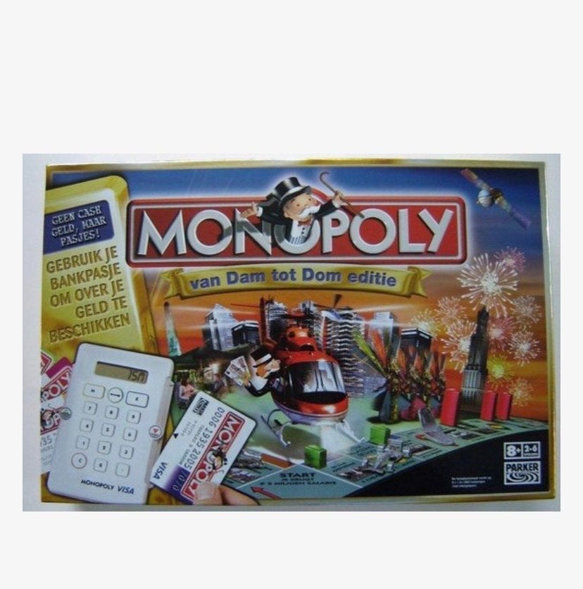 Monopoly van Dam tot Dom editie - Compleet bordspel, Drie of vier spelers, Ophalen of Verzenden, Gebruikt