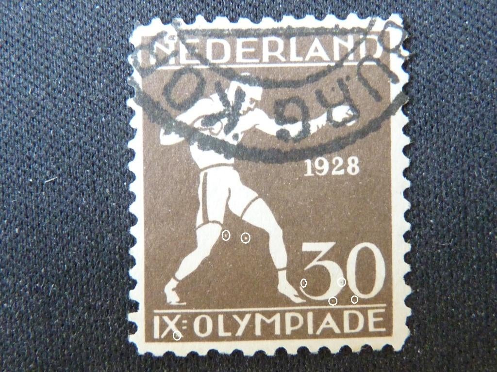 plaatfout 219 , gestempeld., Postzegels en Munten, Verzenden, T/m 1940, Gestempeld