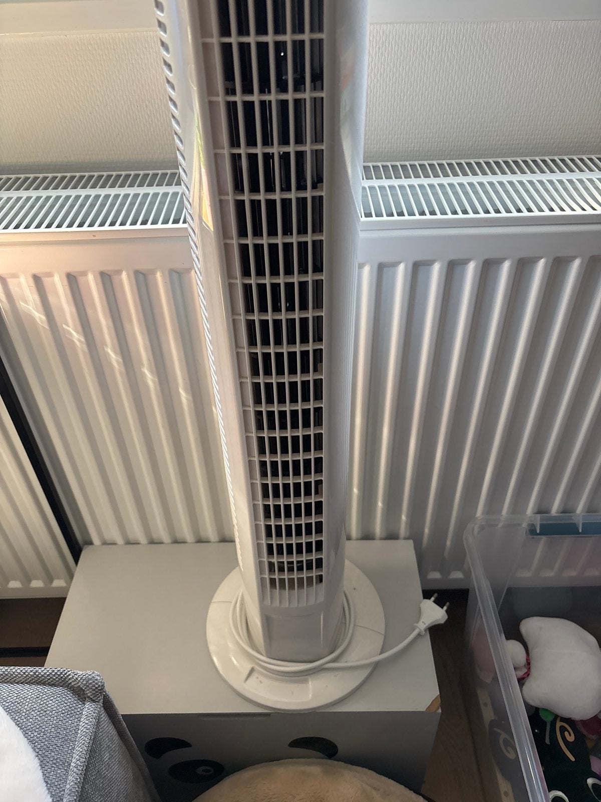 Witte Torenventilator met 3 Snelheden, Ophalen, Zo goed als nieuw, Torenventilator