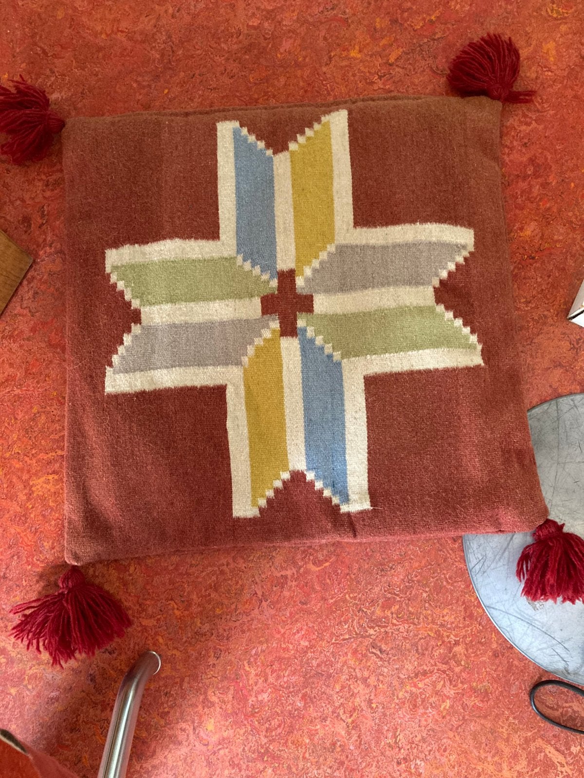 IKEA wollen vintage 2000 kussen in navajo stijl, Gebruikt, Handgemaakt, IKEA, Vierkant