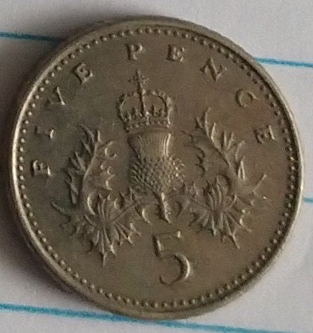 5 pence 1991 munt, volgnr 81.2, Ophalen of Verzenden, Overige landen, Losse munt