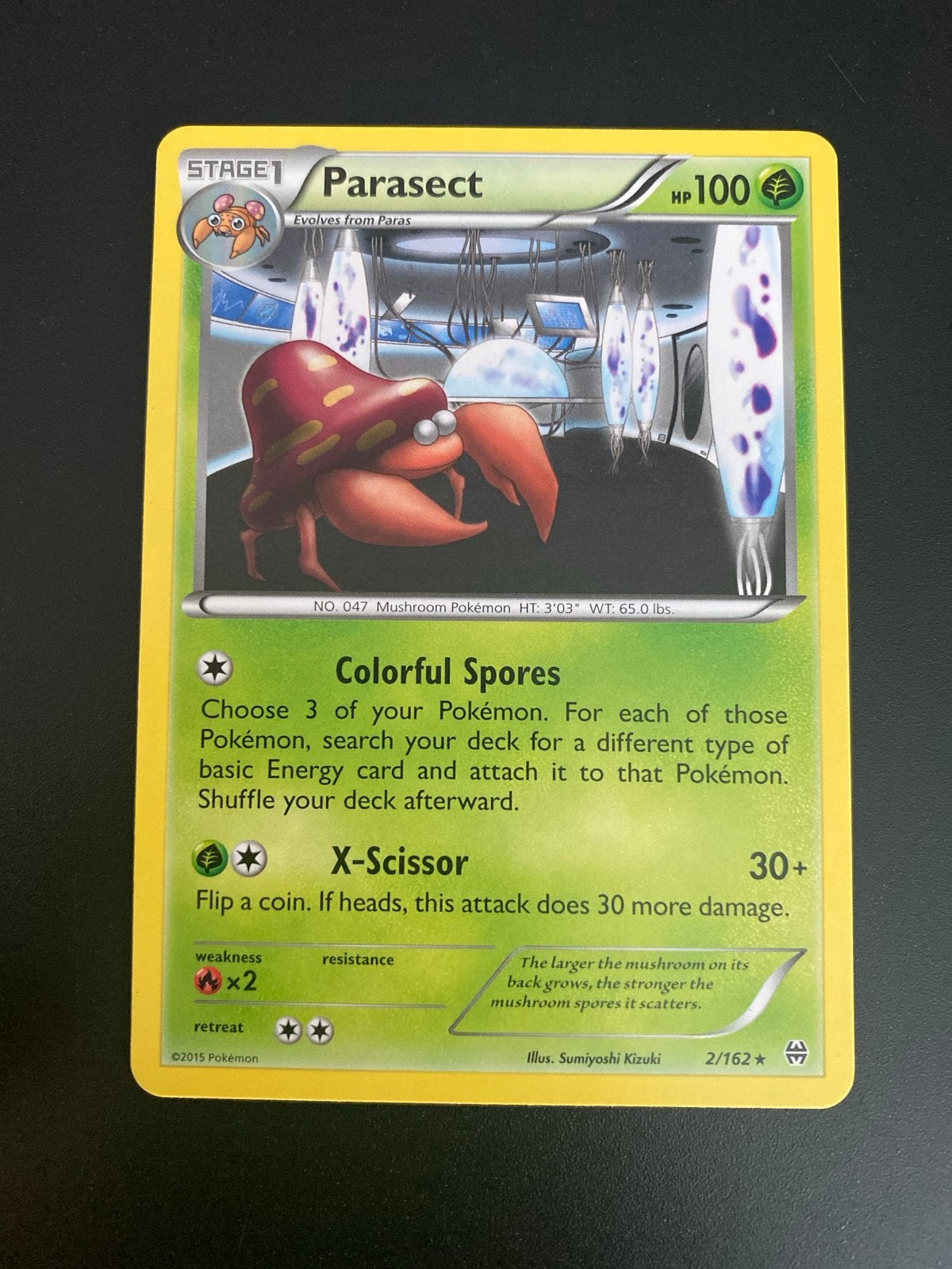 Parasect 2/162 Rare XY BreakThrough (2015) Packfresh Mint!, Ophalen of Verzenden, Zo goed als nieuw, Losse kaart