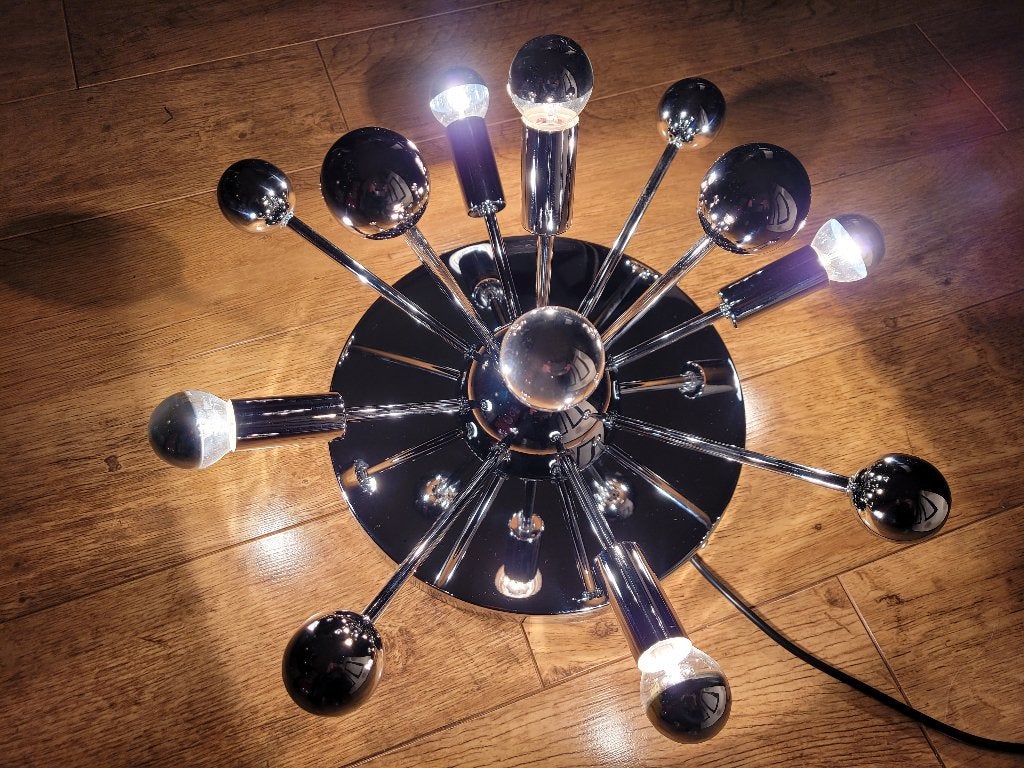 spoetnik plafond / wand lamp sputnik fifties sixties retro, Ophalen, Zo goed als nieuw