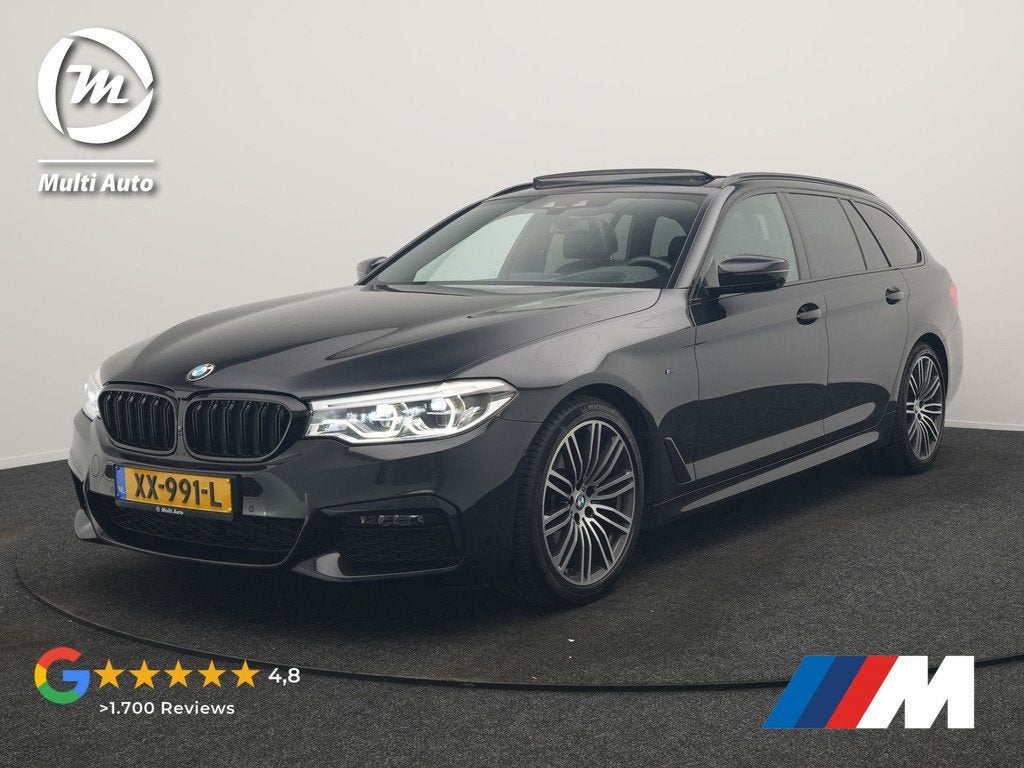 BMW 5 Serie Touring 520i M Sport 184pk Dealer O.H. | Panodak, Auto's, Automaat, 1998 cc, Achterwielaandrijving, 4 cilinders
