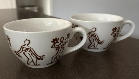 2 nieuwe grote porseleinen Mitterteich mok / theekom, Nieuw, Ophalen of Verzenden, Overige stijlen, Kop(pen) en/of Schotel(s)