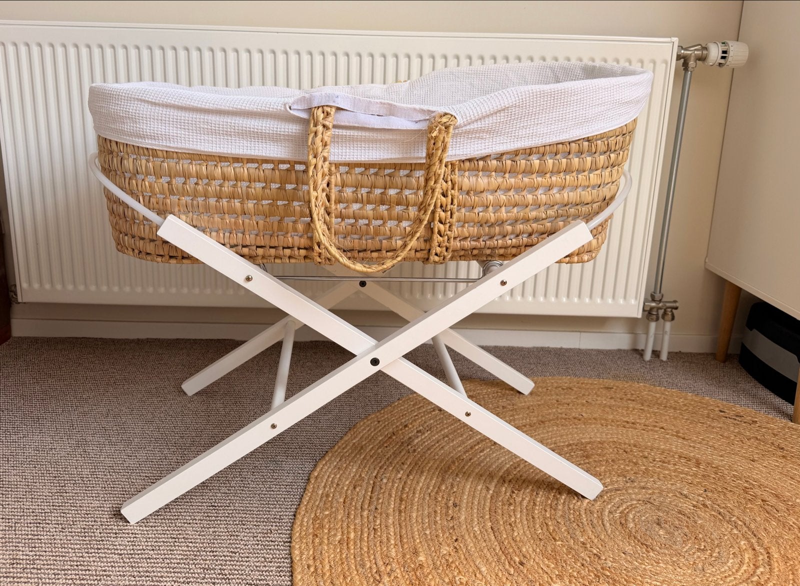 Moses mand met standaard - East coast nursery - Rotan/riet, Ophalen, Gebruikt, Wieg