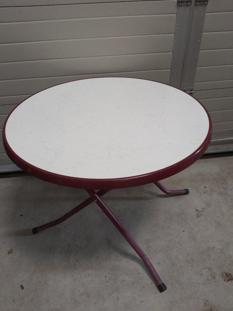Degelijke ronde campingtafel opklapbaar, Ophalen, Gebruikt, Campingtafel