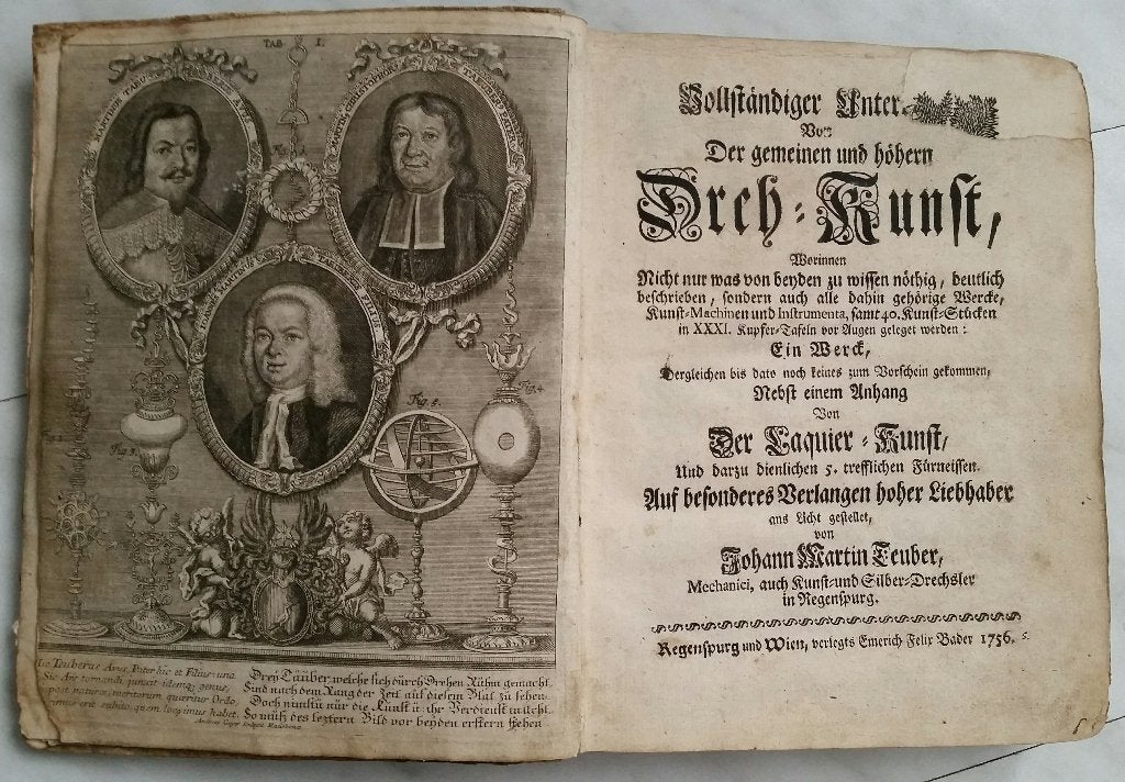 Vollständiger Unterricht ... höhern Dreh-Kunst (Teuber 1756), Ophalen, Johann M. Teuber