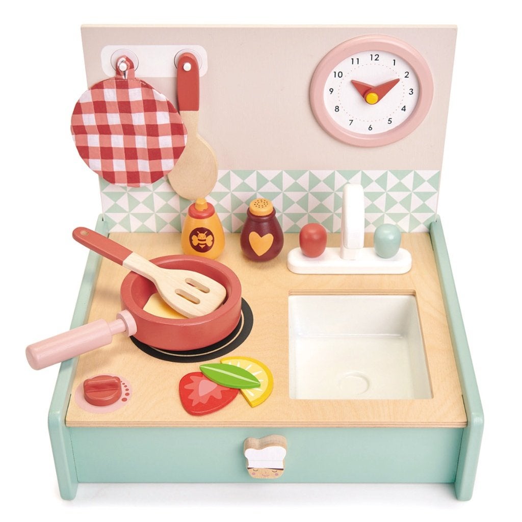 Houten kinderkeukentje met accessoires Tender Leaf Toys, Info@hopsa.nl, Nieuw, Ophalen of Verzenden, Dam bvba