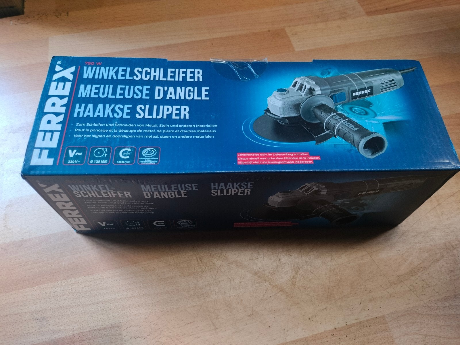 Ferrex Haakse Slijper 750W - Nieuw in doos, Ophalen of Verzenden, Nieuw