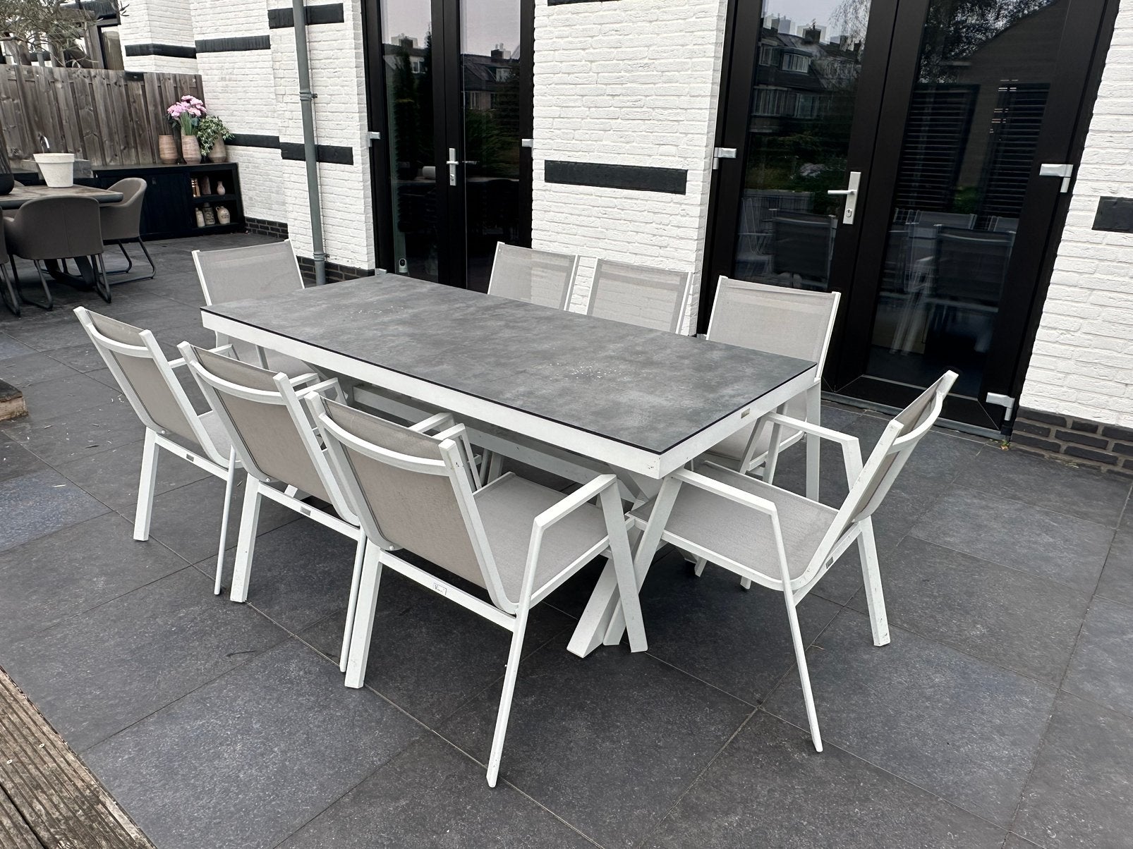 Tuinset, Tuin en Terras, Ophalen of Verzenden, Zo goed als nieuw, 8 zitplaatsen, Tuinset