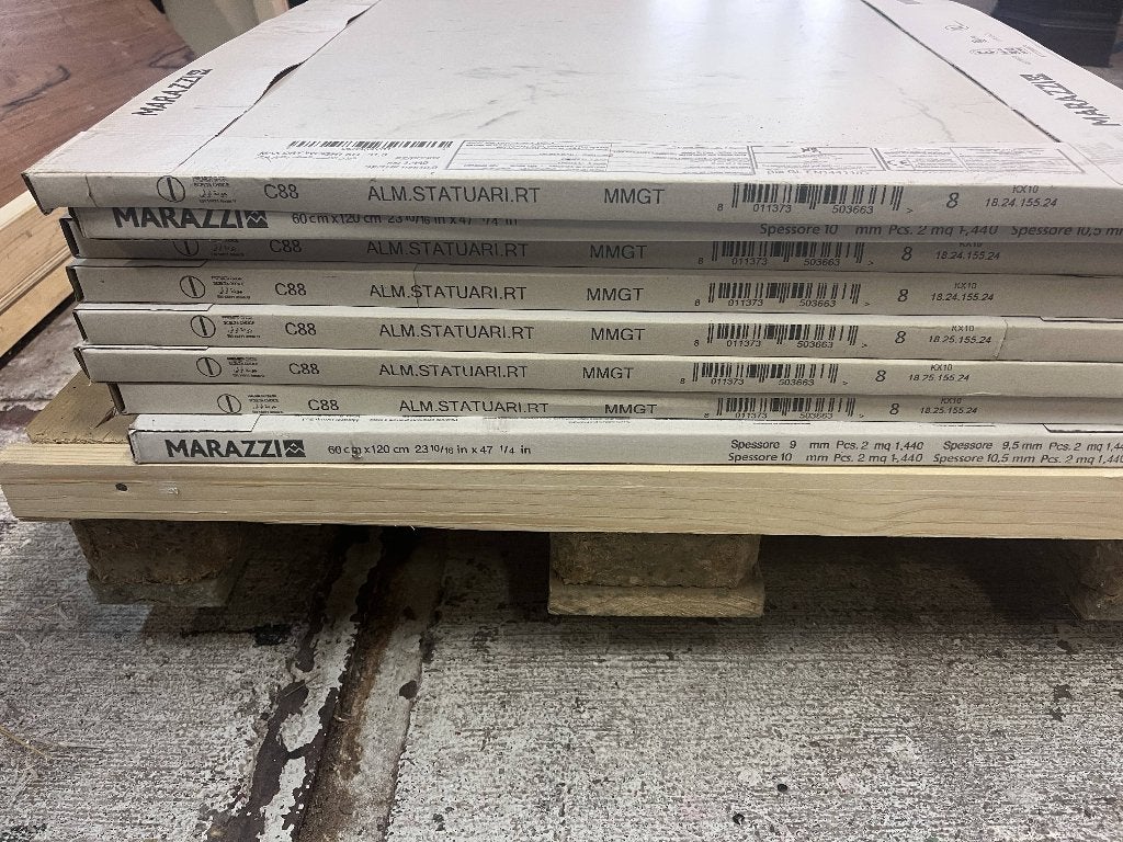 Marmerlook tegels Marazzi italie Allmarble 60x120cm Wit Mat, Ophalen, 60 cm of meer, 40 tot 60 cm, Nieuw