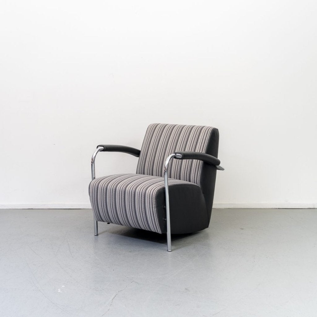 Leolux Scylla Laag Fauteuil Grijs Stof, Niet ingevuld, Zo goed als nieuw, Niet ingevuld, Niet ingevuld