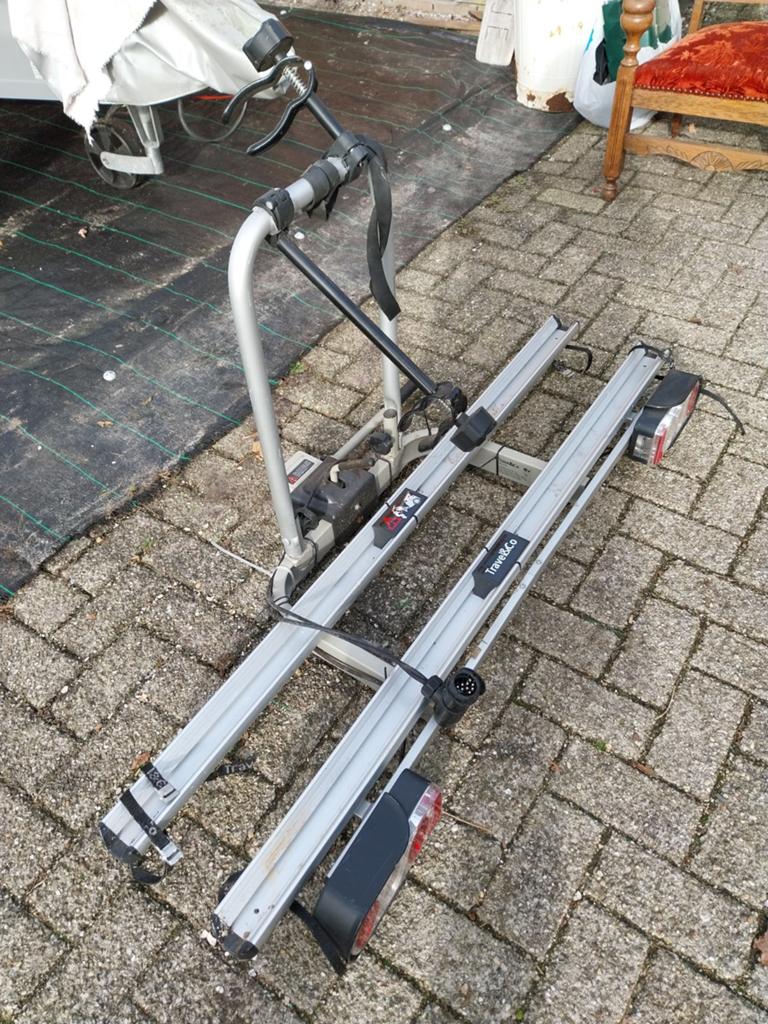 Travel & Co trekhaak fietsendrager voor 2 fietsen, Ophalen, 2 fietsen, Gebruikt, Trekhaakdrager