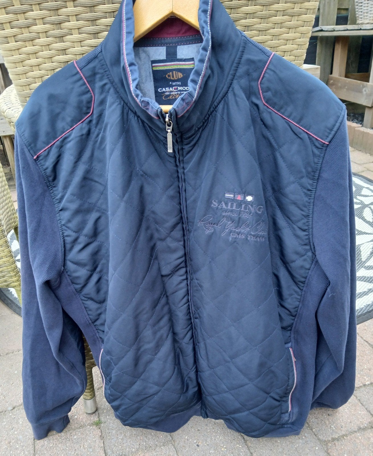 blauwe jas cada moda club sailing royale maat xl, Ophalen of Verzenden, Zo goed als nieuw, Maat 56/58 (XL), Blauw