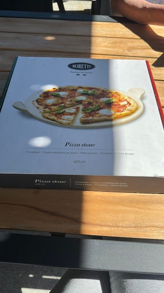 Nieuwe Boretti pizzasteen Ø33 cm, Ophalen of Verzenden, Nieuw