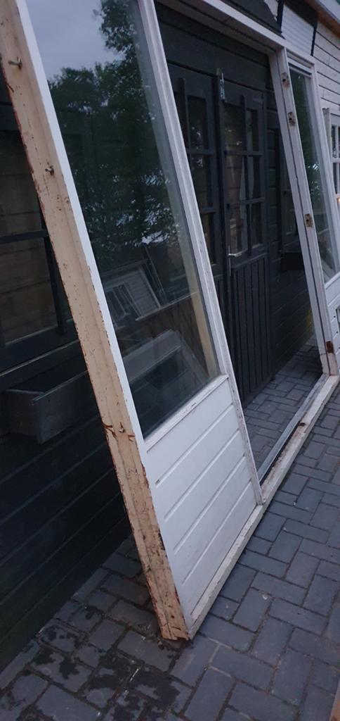 Groot kozijn Tuindeuren openslaande deuren
Met zijramen, Doe-het-zelf en Verbouw, Kozijnen en Schuifpuien, Ophalen of Verzenden