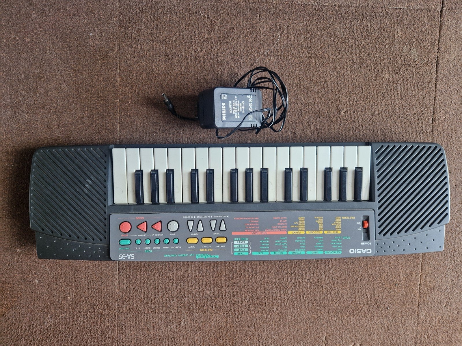 Casio SA-35 Keyboard met adapter, Ophalen of Verzenden, Gebruikt, Overige aantallen, Casio