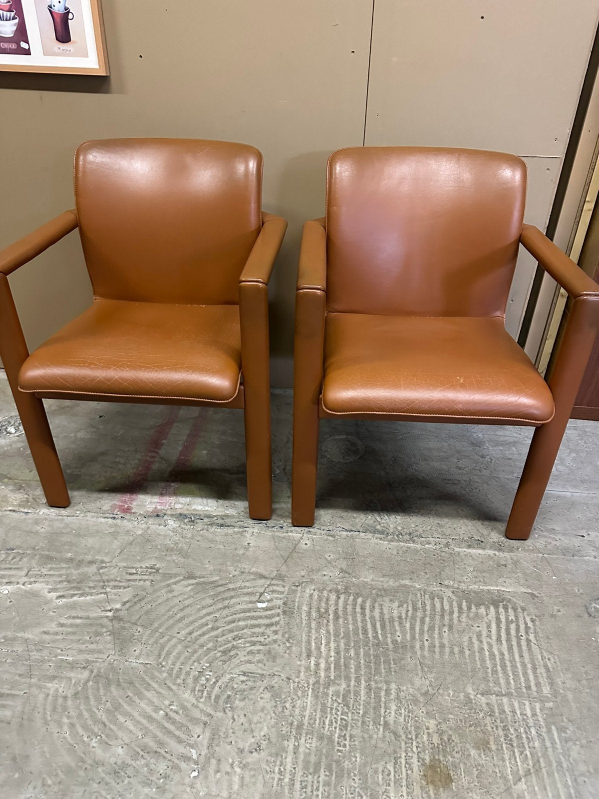 2 leolux stoelen leer met metaal, Leolux, Leolux, Zwart, Design