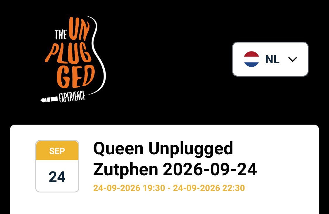 2 tickets Queen Unplugged, Tickets en Kaartjes, Twee personen, September, Overige typen