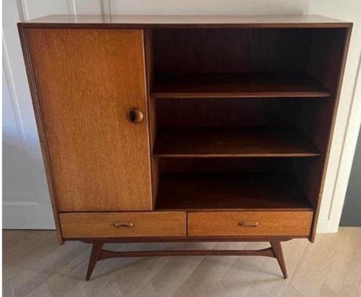 Vintage dressoir Louis van Teeffelen voor Wébé, Huis en Inrichting, Ophalen, Zo goed als nieuw, 25 tot 50 cm, Met deur(en)