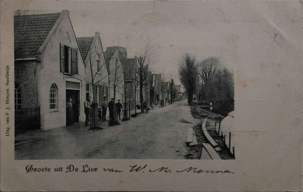 Lier (Zuid-Holland) – ca. 1902 – Gelopen naar Delft, Ophalen of Verzenden, Voor 1920, Gelopen, Zuid-Holland