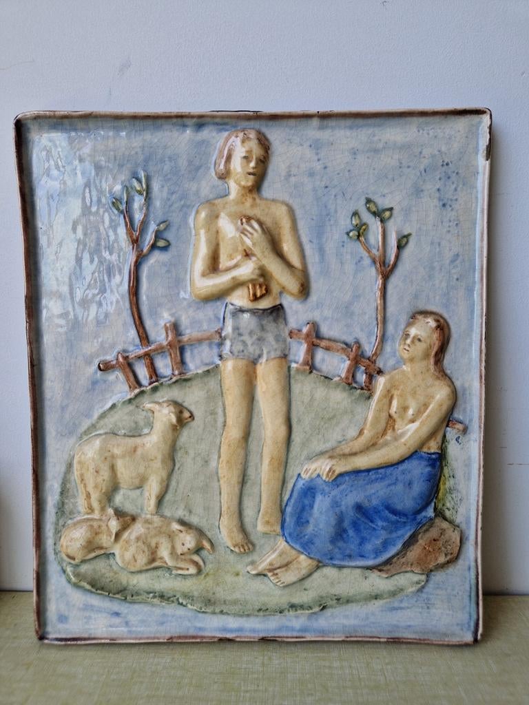Jaren 30 art deco tegel tableau Elsbeth Schönbohm-Keller, Ophalen of Verzenden