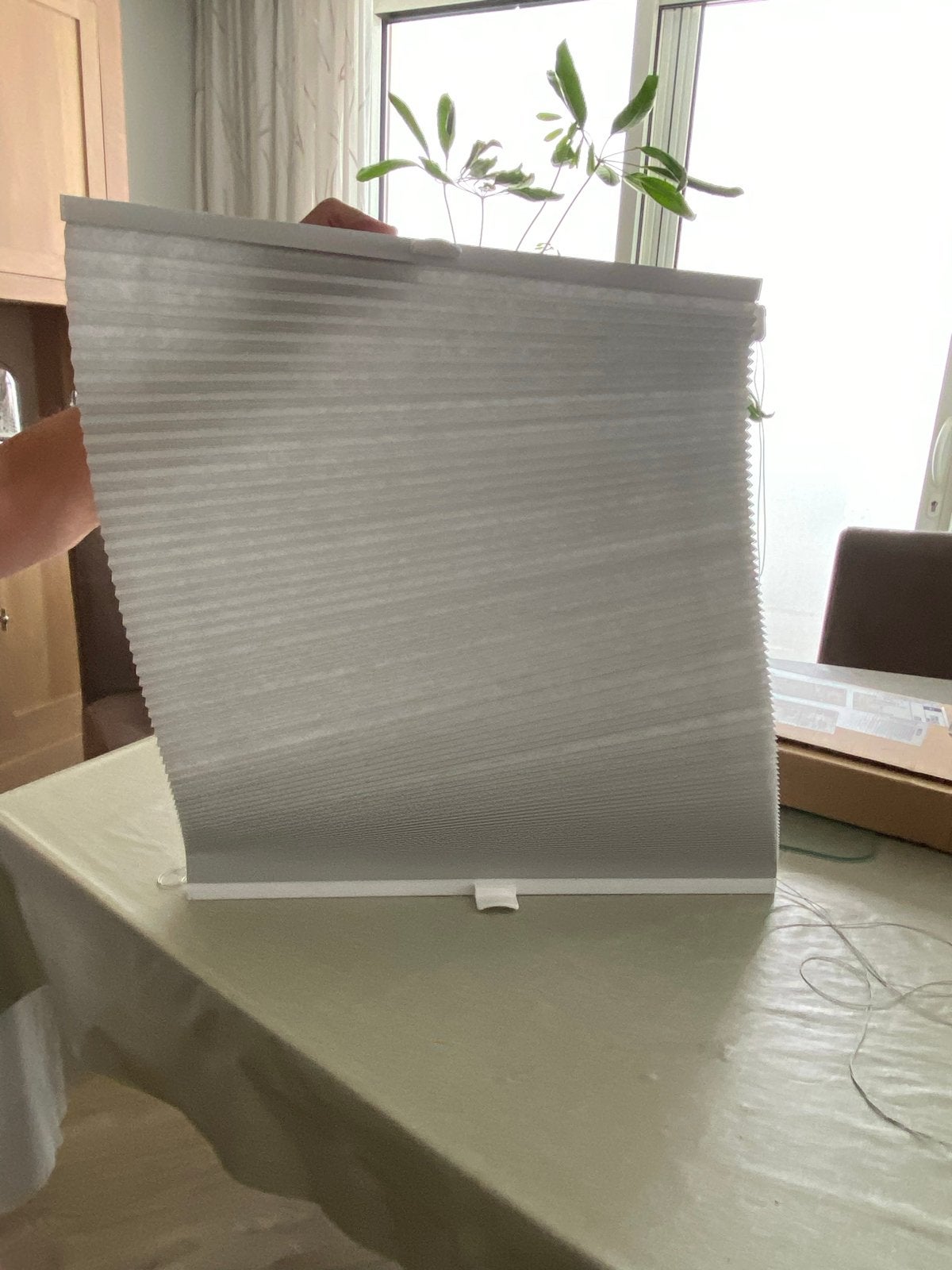 Nieuw Plisségordijn - Grijs, Lichtdoorlatend, Huis en Inrichting, Stoffering | Gordijnen en Lamellen, Nieuw, Plisségordijn, Grijs