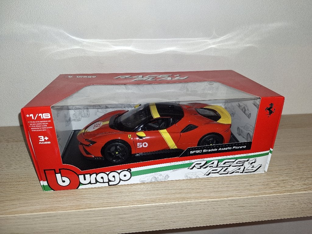 Bburago Ferrari SF90 Stradale (1:18), Ophalen of Verzenden, Auto, Bburago