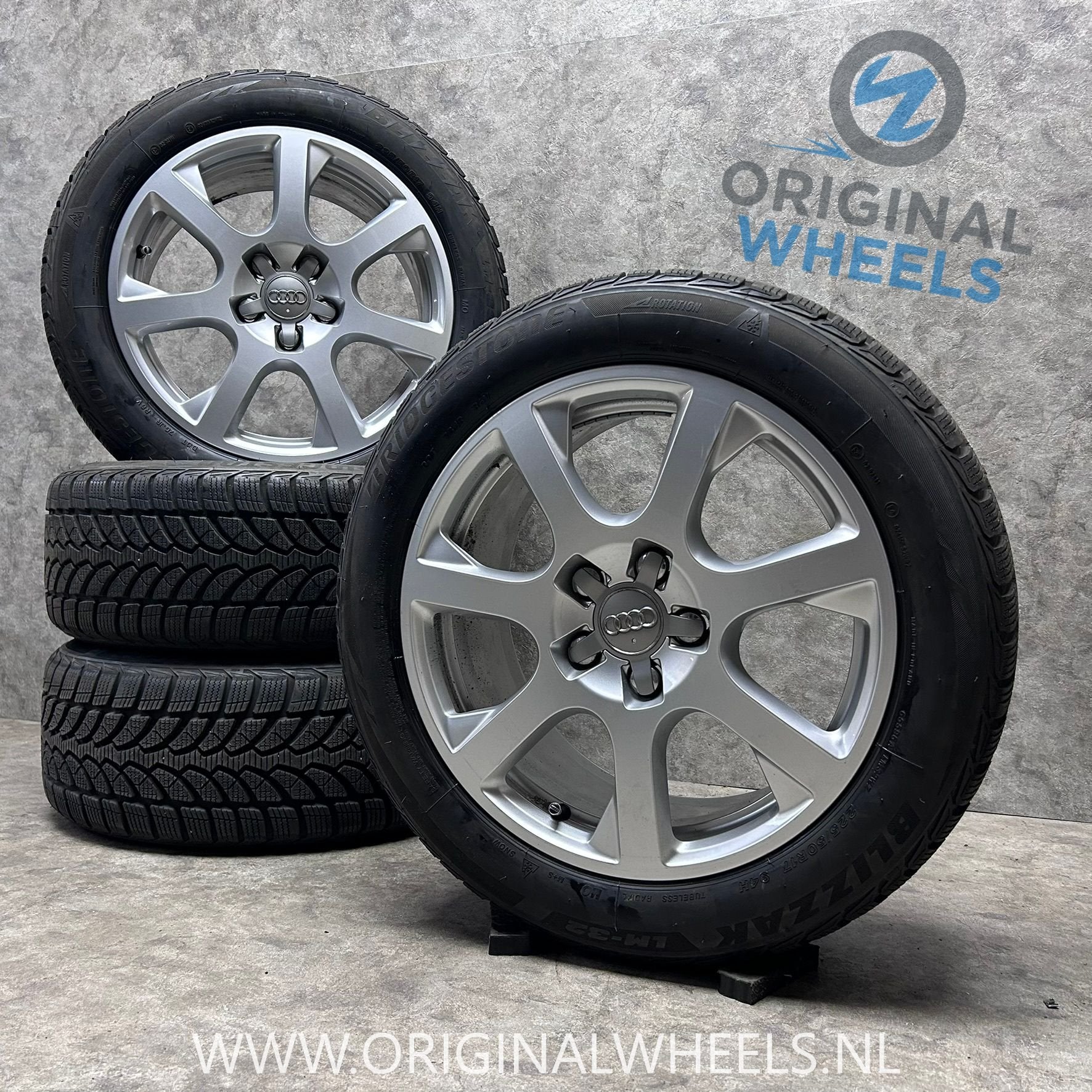 17 inch originele velgen + winterbanden Audi A4 B9 B8, Gebruikt, -, -, Banden en Velgen