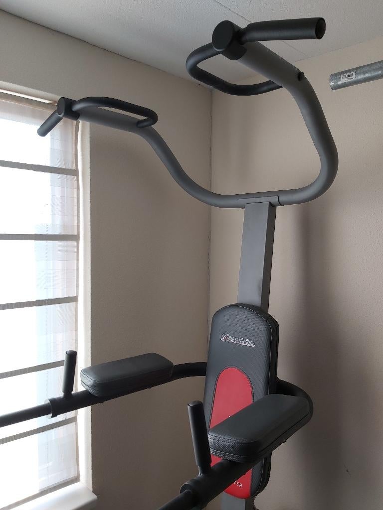 Fitness en kracht trainingstoestel en bankje, Sport en Fitness, Ophalen, Zo goed als nieuw, Benen, Overige typen