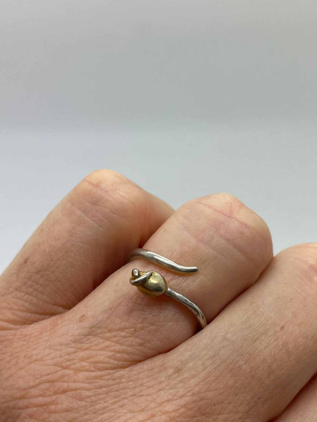 G284 Prachtige zilveren ring tulp maat 16,5, Sieraden, Tassen en Uiterlijk, Nieuw, Ophalen of Verzenden, Kleiner dan 17, X
