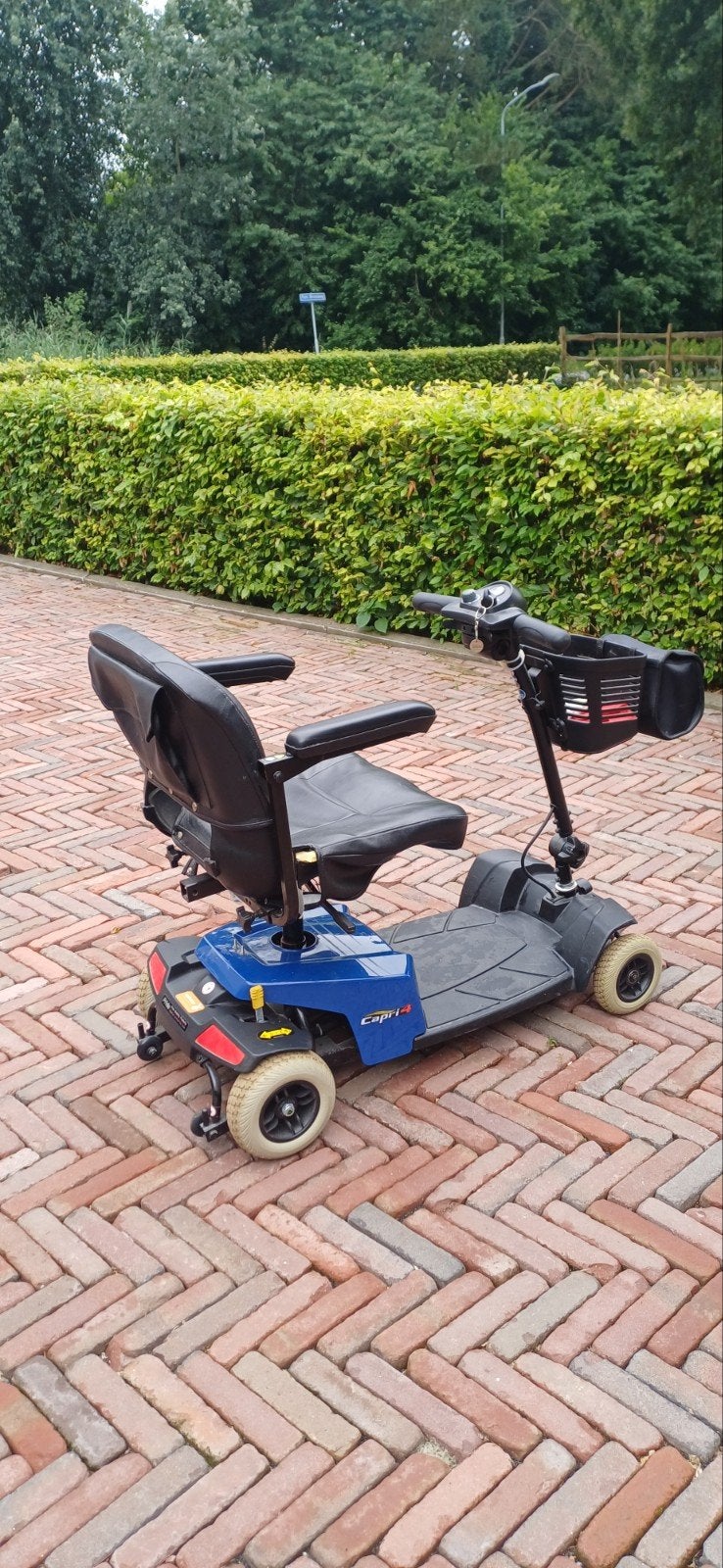 Pride Capri 4 opvouwbare scootmobiel, Diversen, Ophalen, 10 km/u of minder, 26 t/m 35 km, Gebruikt