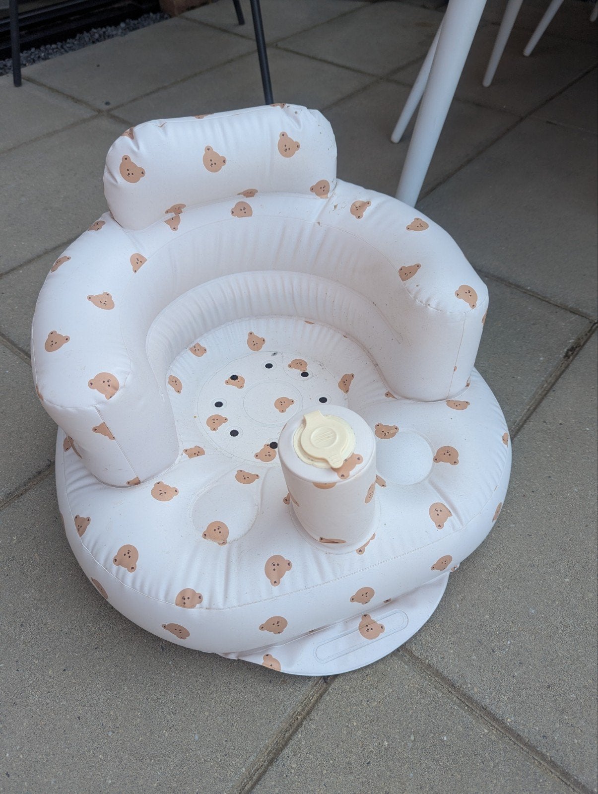 Opblaasbare babyzitje met berenprint (Airshi), Ophalen of Verzenden, Zo goed als nieuw