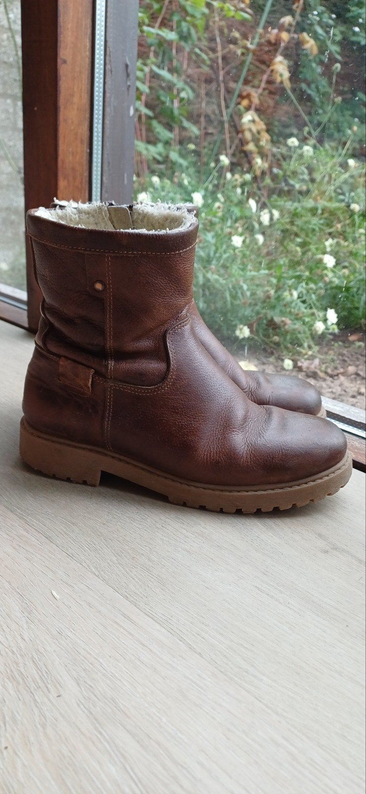Bruine gevoerde Bull Boxer boots maat 35, Gebruikt, Jongen of Meisje, Ophalen of Verzenden, Laarzen