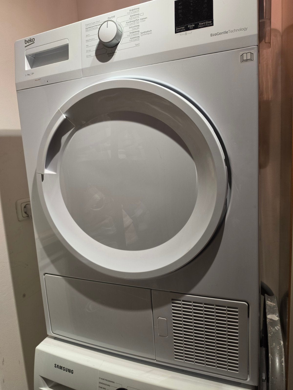 Beko EcoGentle Technologie Condensdroger - 7 kg, Ophalen, 6 tot 8 kg, Zo goed als nieuw, 85 tot 90 cm